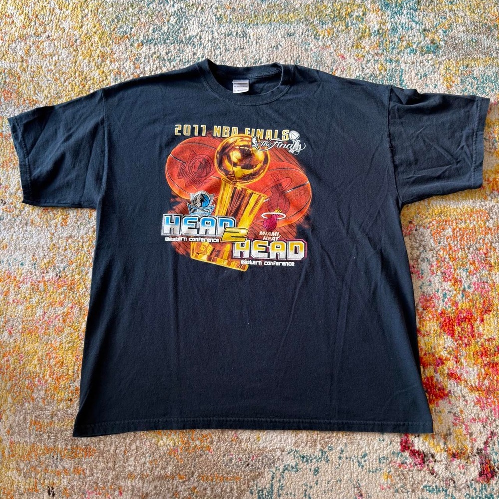 Vintage 2011 NBA Finals Head 2 Head Mavericks Heat T Shirt Size XL